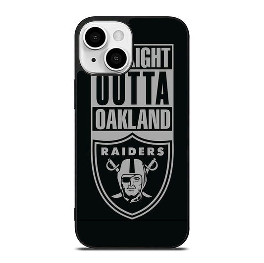 OAKLAND RAIDERS LOGO BLACK iPhone 13 Mini Case Cover