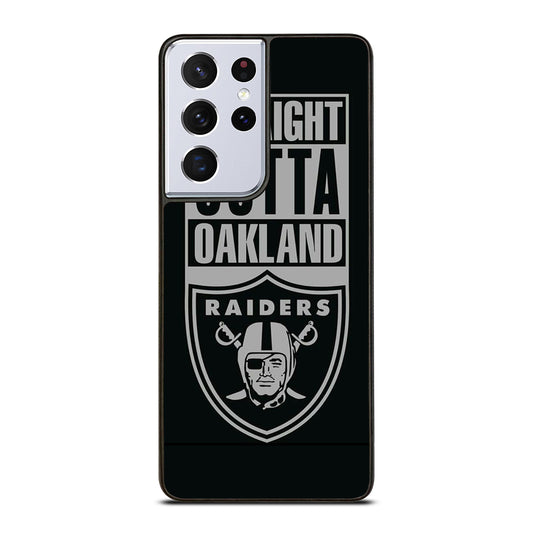 OAKLAND RAIDERS LOGO BLACK Samsung Galaxy S21 Ultra Case Cover