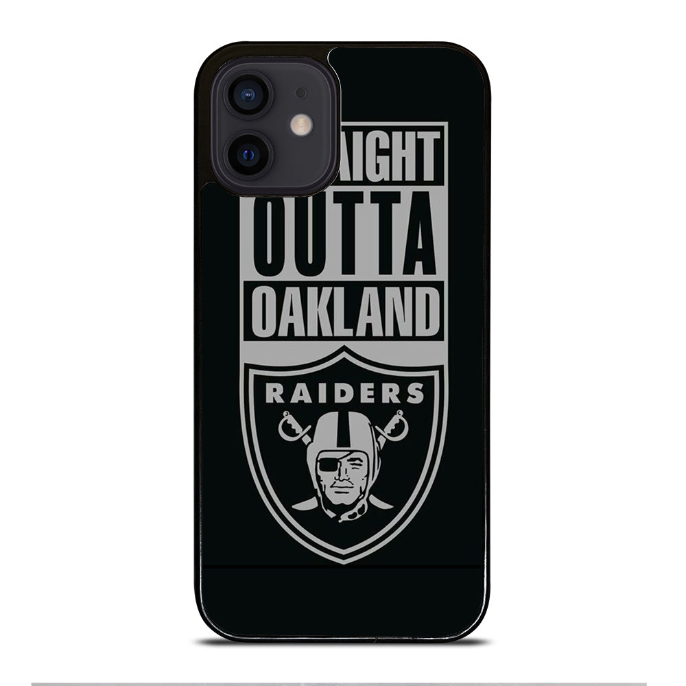 OAKLAND RAIDERS LOGO BLACK iPhone 12 Mini Case Cover