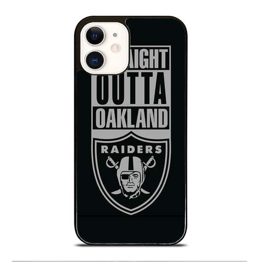 OAKLAND RAIDERS LOGO BLACK iPhone 12 Case Cover