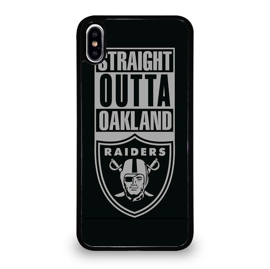 OAKLAND RAIDERS LOGO BLACK iPhone XS Max Case Cover