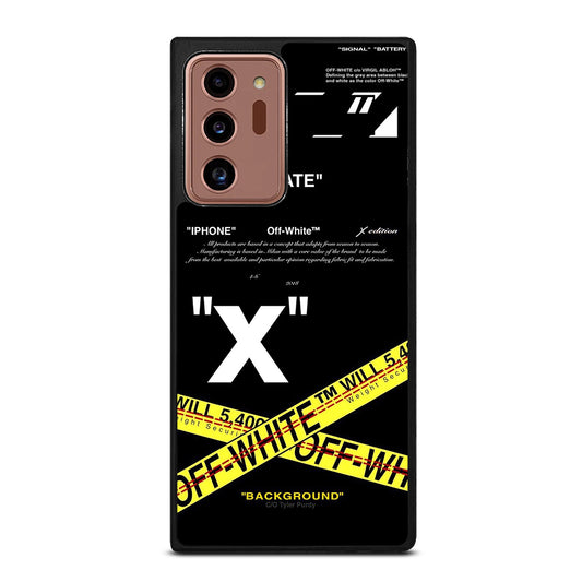 OFF WHITE YELLOW CROSS 2 Samsung Galaxy Note 20 Ultra Case Cover