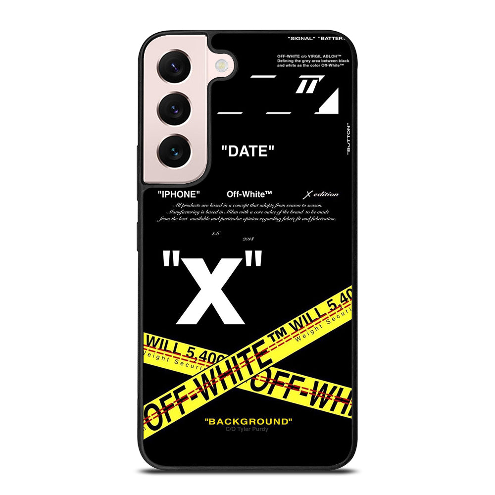 OFF WHITE YELLOW CROSS 2 Samsung Galaxy S22 Plus Case Cover