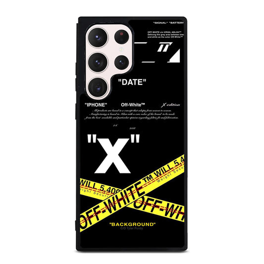 OFF WHITE YELLOW CROSS 2 Samsung Galaxy S23 Ultra Case Cover