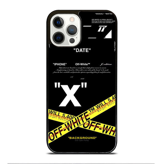 OFF WHITE YELLOW CROSS 2 iPhone 12 Pro Case Cover