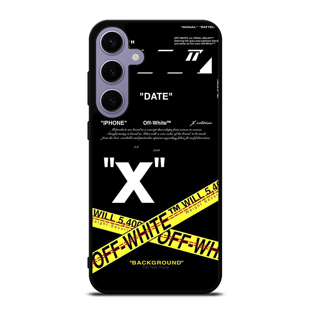 OFF WHITE YELLOW CROSS 2 Samsung Galaxy S24 Plus Case Cover
