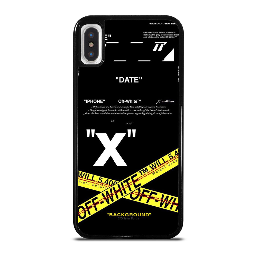OFF WHITE YELLOW CROSS 2 iPhone X / XS Case Cover