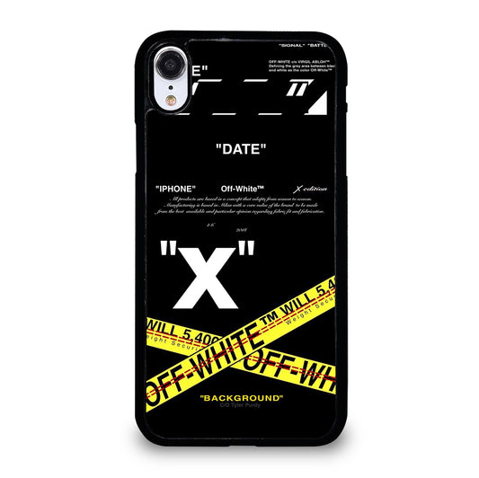 OFF WHITE YELLOW CROSS 2 iPhone XR Case Cover