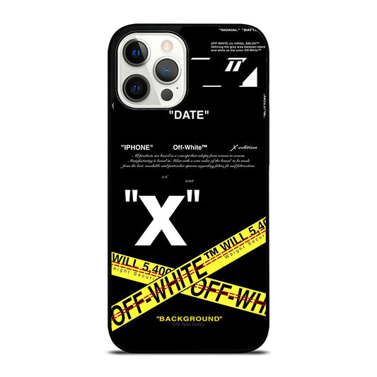 OFF WHITE YELLOW CROSS 2 iPhone 12 Pro Max Case Cover