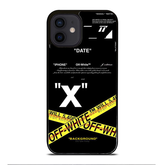 OFF WHITE YELLOW CROSS 2 iPhone 12 Mini Case Cover