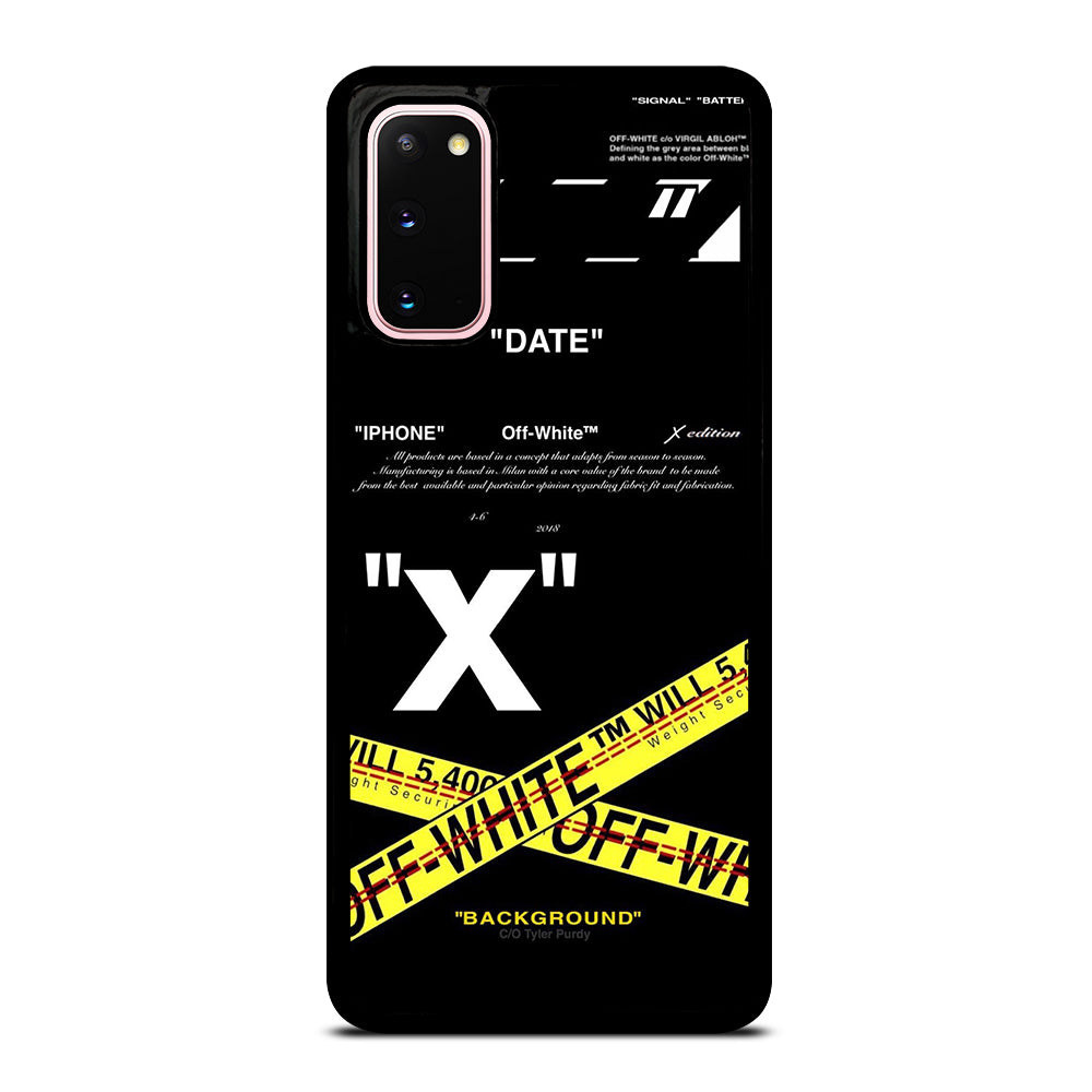 OFF WHITE YELLOW CROSS 2 Samsung Galaxy S20 Case Cover
