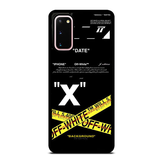 OFF WHITE YELLOW CROSS 2 Samsung Galaxy S20 Case Cover