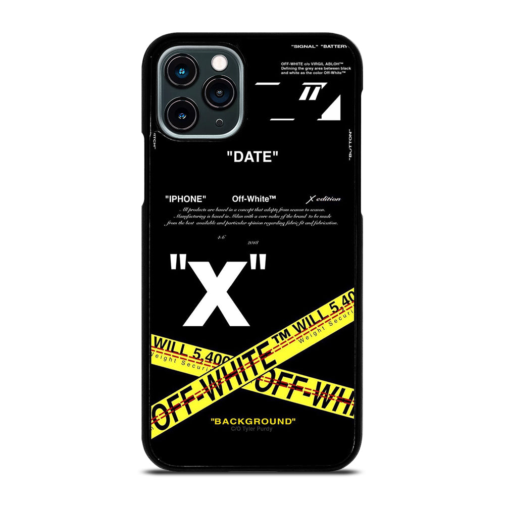 OFF WHITE YELLOW CROSS 2 iPhone 11 Pro Case Cover