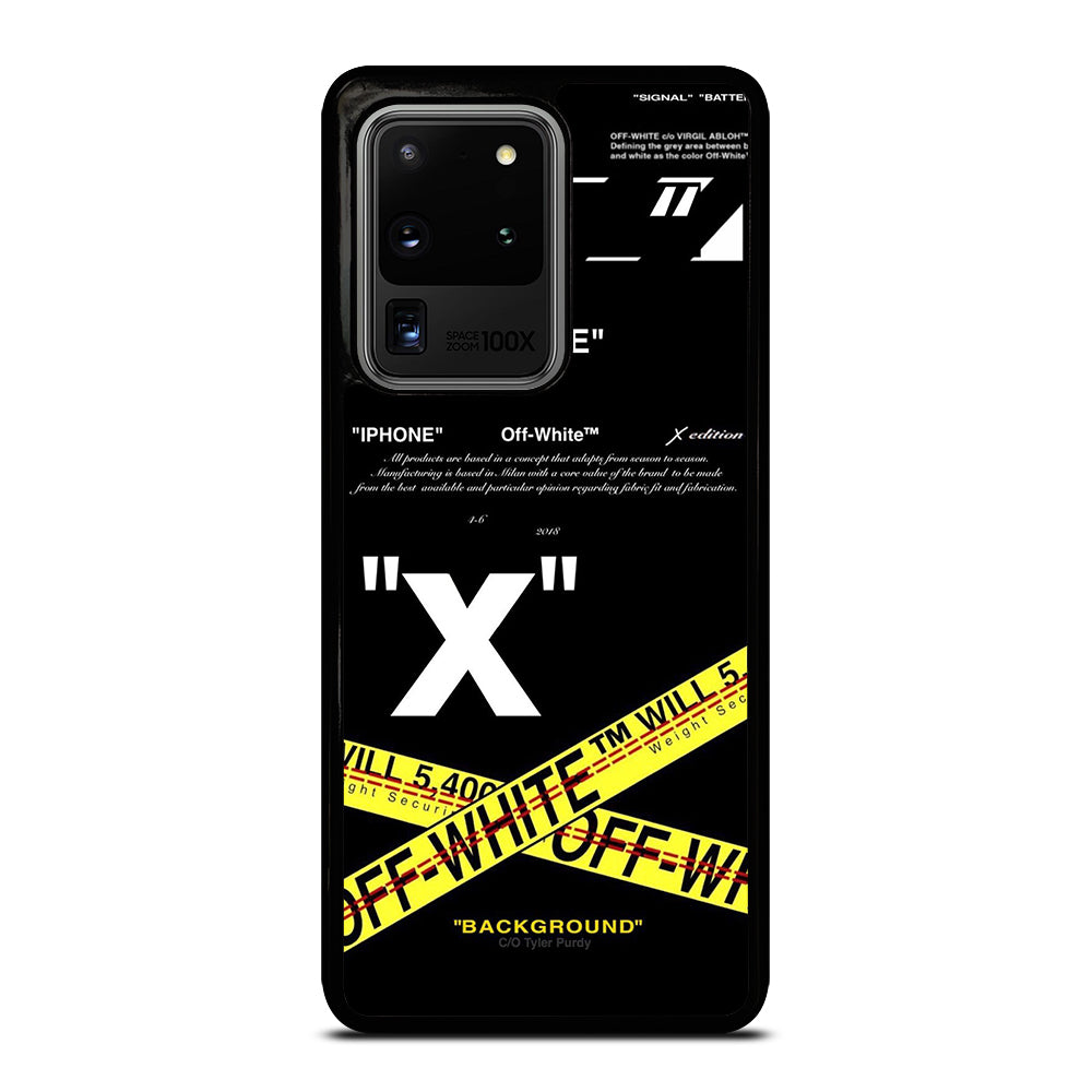 OFF WHITE YELLOW CROSS 2 Samsung Galaxy S20 Ultra Case Cover