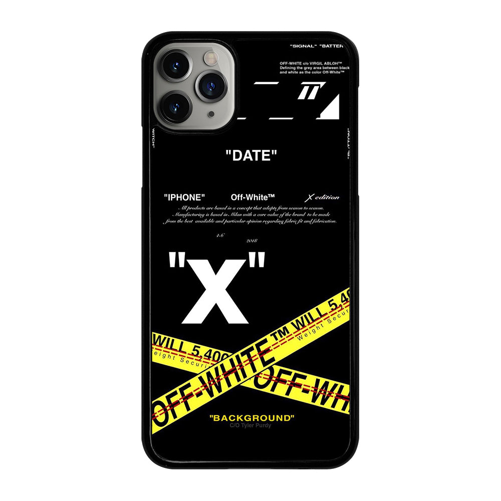 OFF WHITE YELLOW CROSS 2 iPhone 11 Pro Max Case Cover
