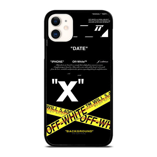 OFF WHITE YELLOW CROSS 2 iPhone 11 Case Cover