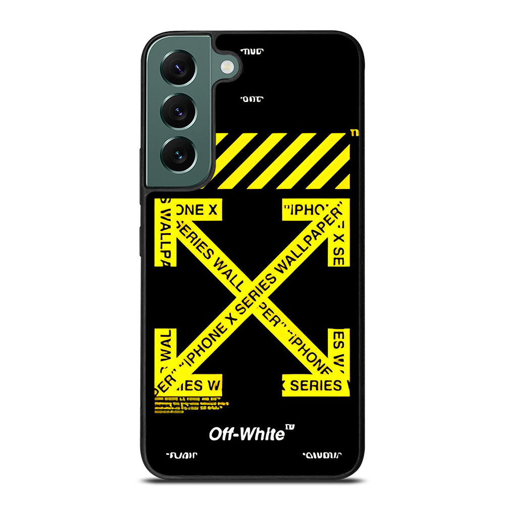 OFF WHITE YELLOW CROSS 3 Samsung Galaxy S22 Case Cover