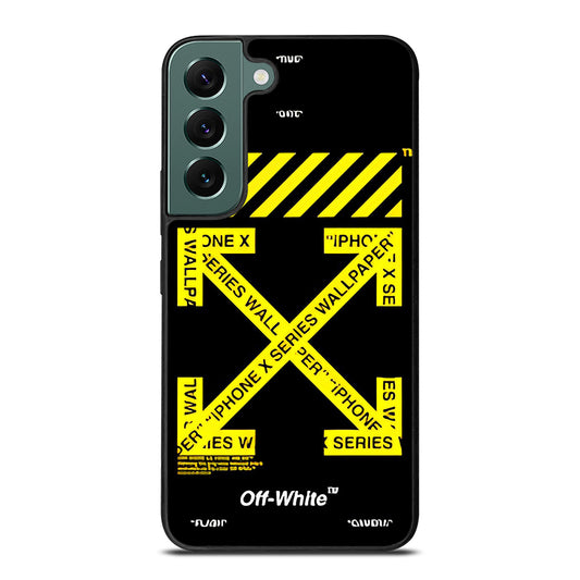 OFF WHITE YELLOW CROSS 3 Samsung Galaxy S22 Case Cover