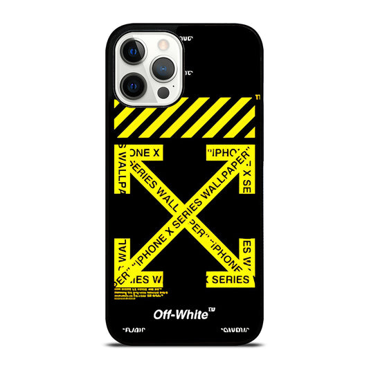 OFF WHITE YELLOW CROSS 3 iPhone 12 Pro Max Case Cover