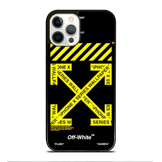 OFF WHITE YELLOW CROSS 3 iPhone 12 Pro Case Cover