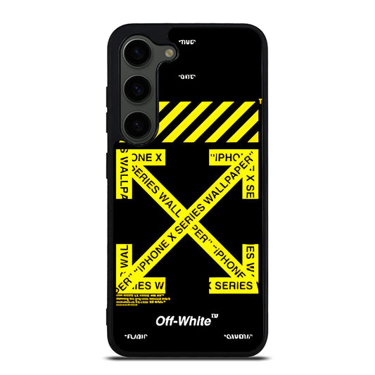OFF WHITE YELLOW CROSS 3 Samsung Galaxy S23 Plus Case Cover