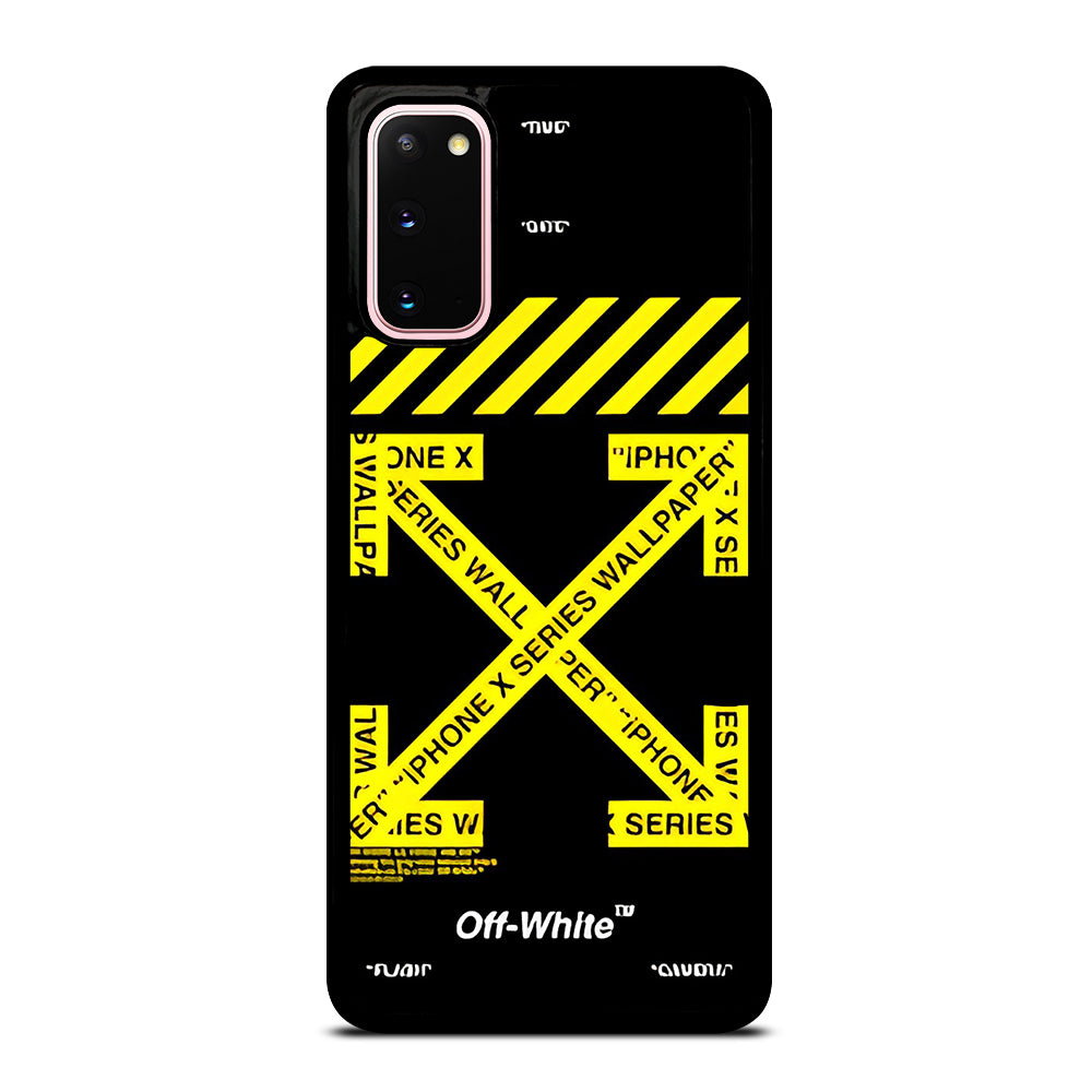 OFF WHITE YELLOW CROSS 3 Samsung Galaxy S20 Case Cover