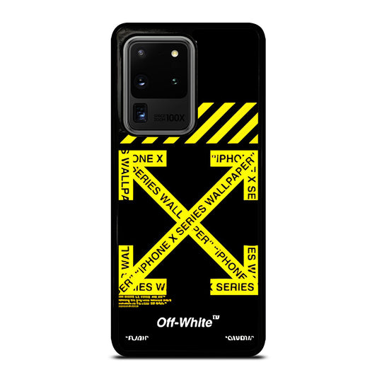OFF WHITE YELLOW CROSS 3 Samsung Galaxy S20 Ultra Case Cover