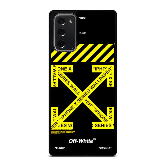 OFF WHITE YELLOW CROSS 3 Samsung Galaxy Note 20 Case Cover