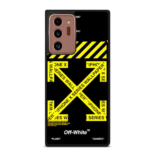 OFF WHITE YELLOW CROSS 3 Samsung Galaxy Note 20 Ultra Case Cover