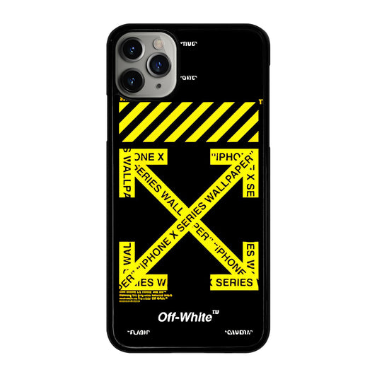 OFF WHITE YELLOW CROSS 3 iPhone 11 Pro Max Case Cover