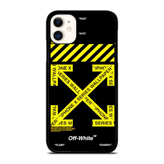 OFF WHITE YELLOW CROSS 3 iPhone 11 Case Cover