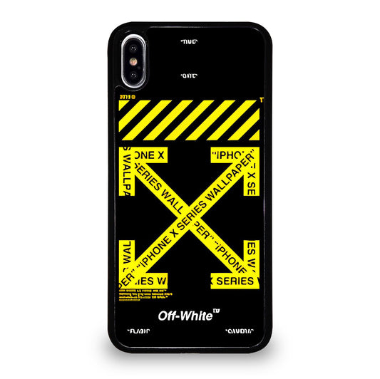 OFF WHITE YELLOW CROSS 3 iPhone XS Max Case Cover