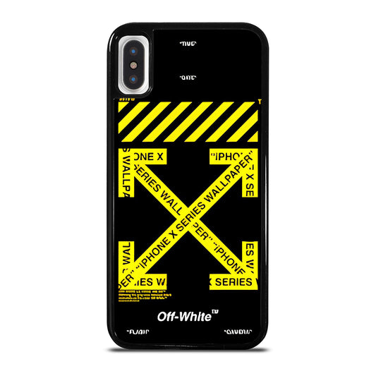 OFF WHITE YELLOW CROSS 3 iPhone X / XS Case Cover