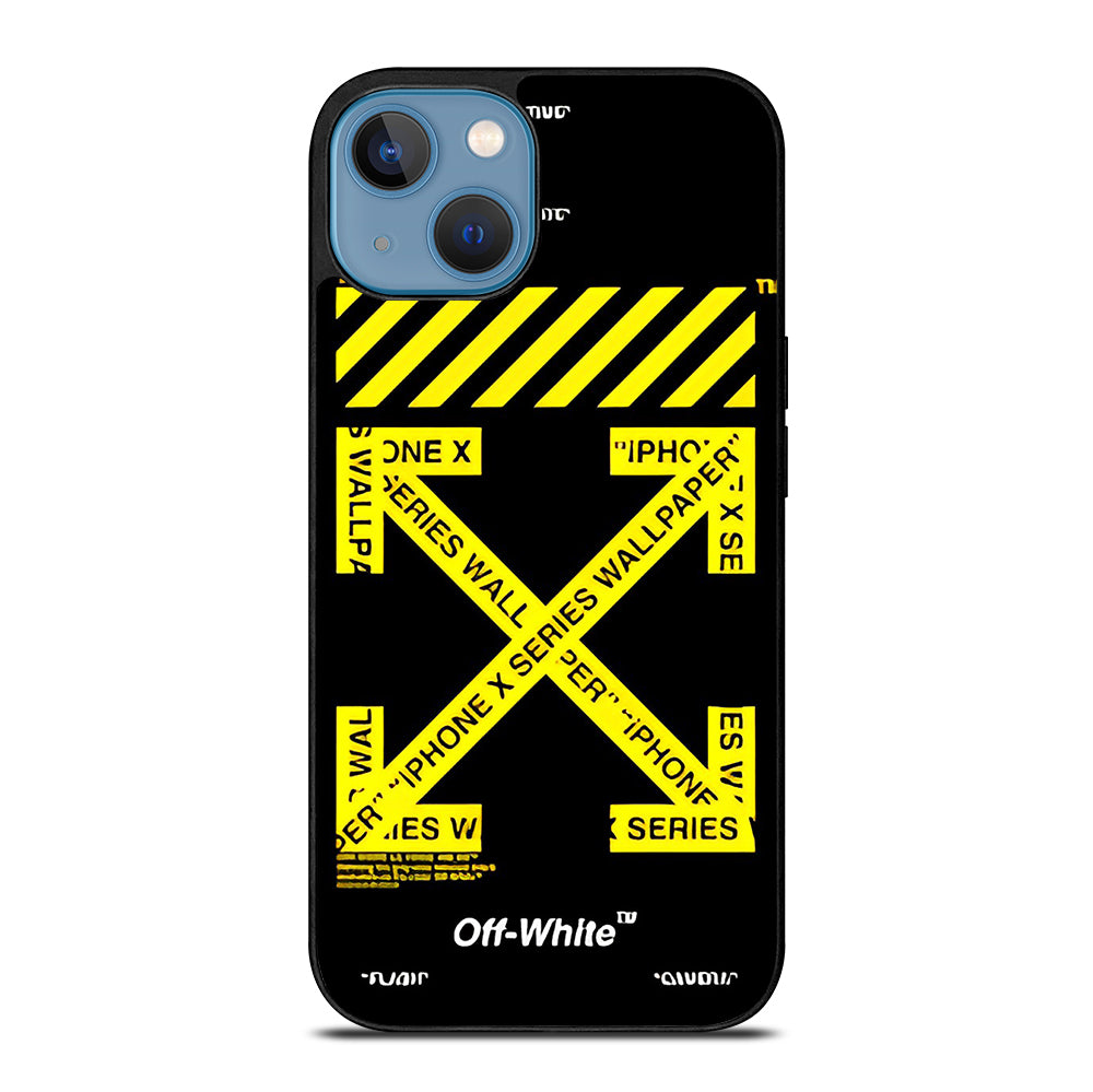 OFF WHITE YELLOW CROSS 3 iPhone 13 Case Cover
