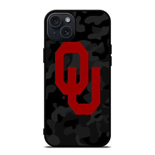 OKLAHOMA SOONERS CAMO 2 iPhone 15 Plus Case Cover