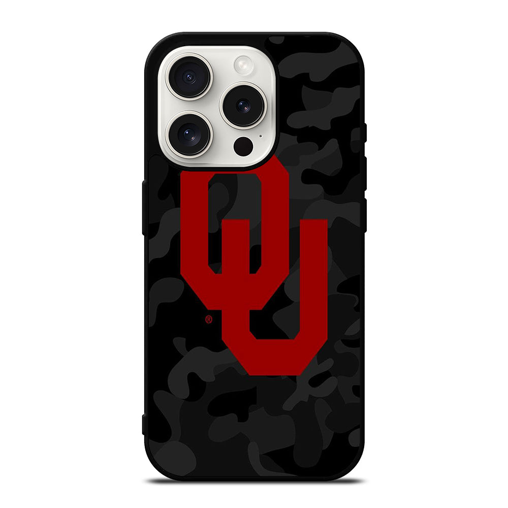 OKLAHOMA SOONERS CAMO 2 iPhone 15 Pro Case Cover
