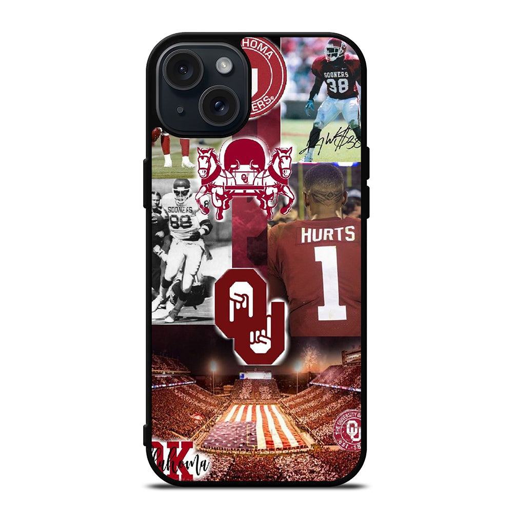 OKLAHOMA SOONERS FOOTBALL iPhone 15 Plus Case Cover