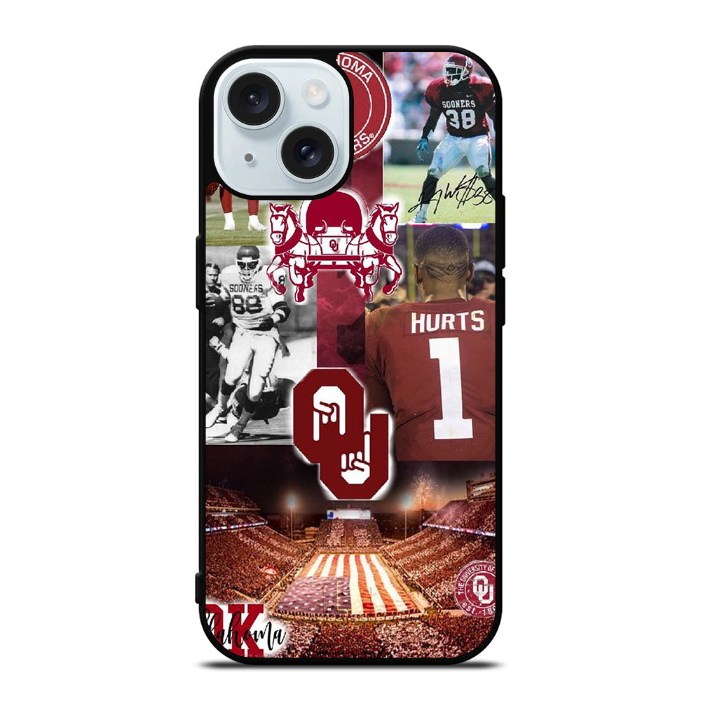 OKLAHOMA SOONERS FOOTBALL iPhone 15 Case Cover