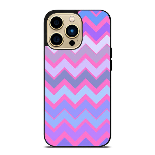 OMBRE PASTEL CHEVRON 5 iPhone 14 Pro Max Case Cover