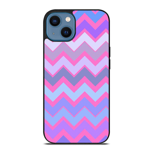 OMBRE PASTEL CHEVRON 5 iPhone 14 Case Cover