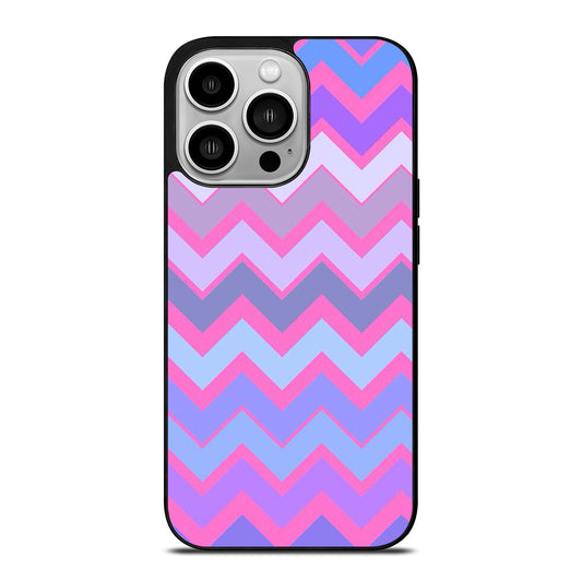 OMBRE PASTEL CHEVRON 5 iPhone 14 Pro Case Cover