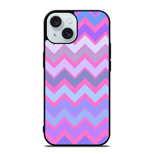 OMBRE PASTEL CHEVRON 5 iPhone 15 Case Cover