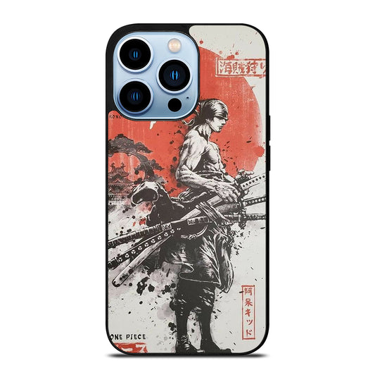 ONE PIECE ZORO ART ANIME iPhone 13 Pro Max Case Cover