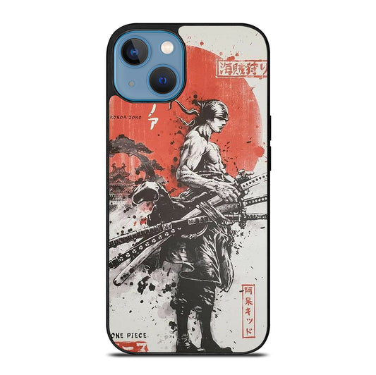 ONE PIECE ZORO ART ANIME iPhone 13 Case Cover