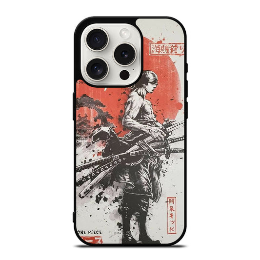 ONE PIECE ZORO ART ANIME iPhone 15 Pro Case Cover