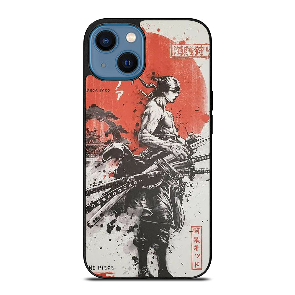 ONE PIECE ZORO ART ANIME iPhone 14 Case Cover