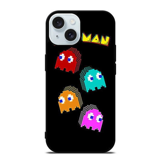 PAC MAN GHOST CARTOON iPhone 15 Case Cover