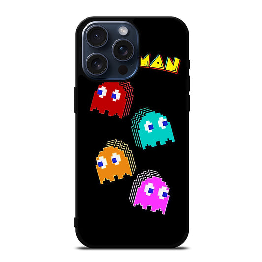PAC MAN GHOST CARTOON iPhone 15 Pro Max Case Cover