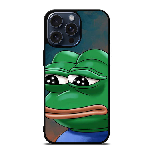PEPE THE SMUG FROG ART iPhone 15 Pro Max Case Cover