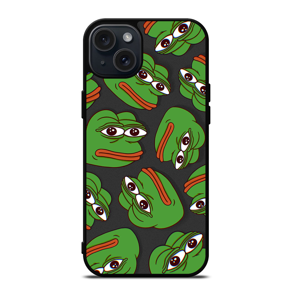 PEPE THE SMUG FROG PATTERN 2 iPhone 15 Plus Case Cover
